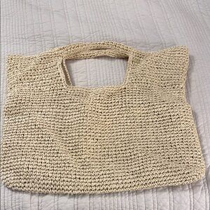 Abercrombie & Fitch Woven Tan Tote Bag
